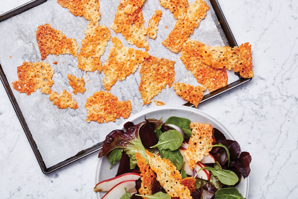 Decadent Marble Cheese Crisps